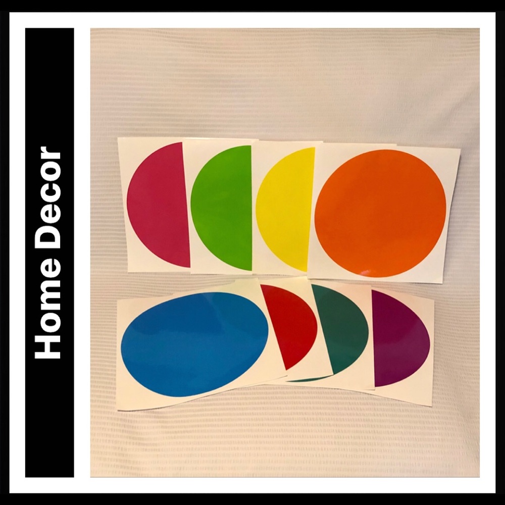 Reusable Dry Erase Vinyl Wall Decals - set of 8
